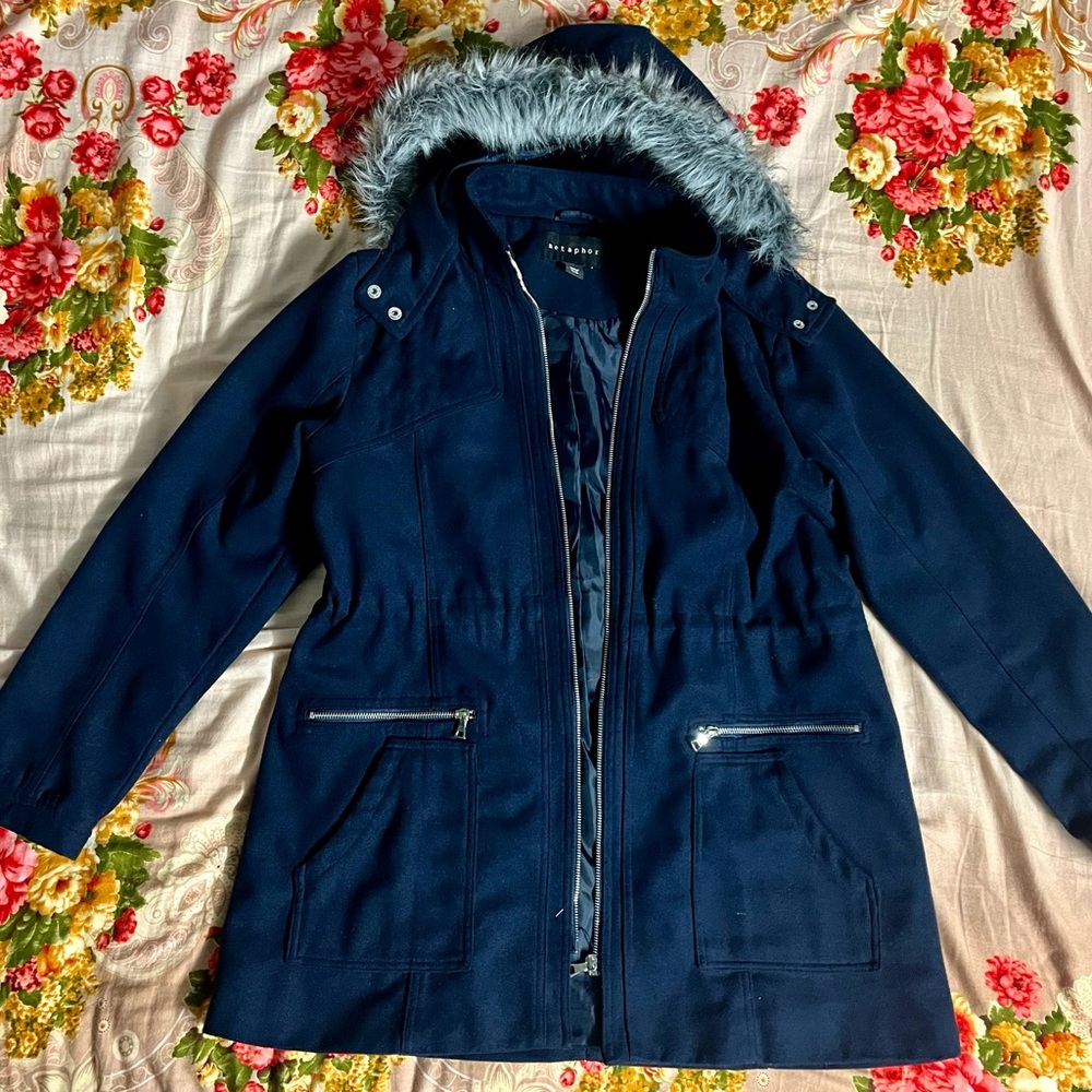 Metaphor Navy Blue Women’s Winter Jacket Size XL